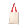 Coloured Handle Cotton Totes red